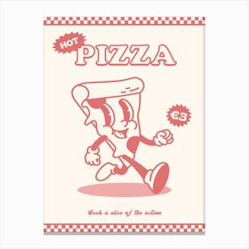 Retro Pizza Canvas Print