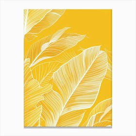 Banana Leaves Background Canvas Print