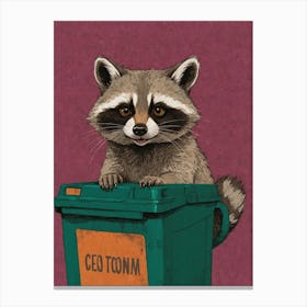 Ced Raccoon Canvas Print