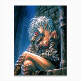 Demon Elf Romance Canvas Print