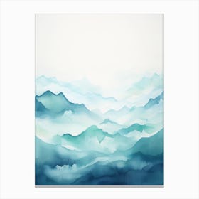 Watercolor Mountains Canvas Print