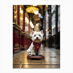 Leadenhall Westie Canvas Print