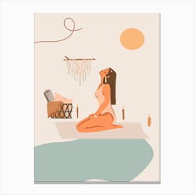 Aphrodisiac. Boho Yoga Girl — boho poster, boho wall art Canvas Print