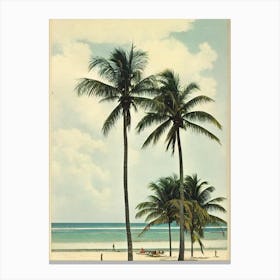 Fort Lauderdale Beach Florida Vintage Canvas Print