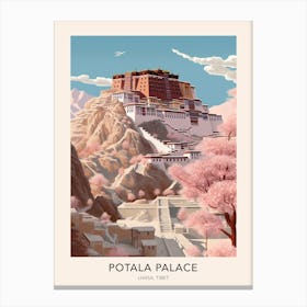 The Potala Palace Lhasa Tibet 2 Travel Poster Canvas Print