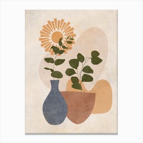 Sun And Plants 8 Canvas Print