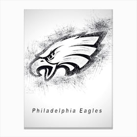 Philadelphia Eagles Sketch Drawing Canvas Print