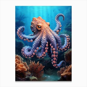 Octopus Camouflage Illustration 4 Canvas Print