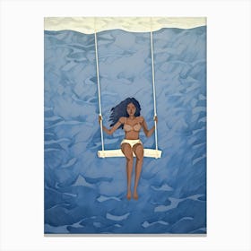 Swinging Woman Canvas Print