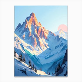 Alpine Illustration No 22 Canvas Print