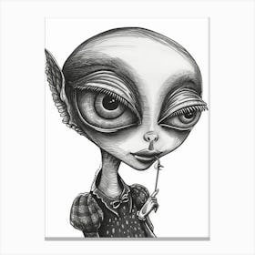 Little Alien Canvas Print