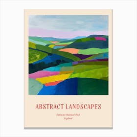 Colourful Abstract Dartmoor National Park England 3 Poster Canvas Print