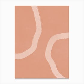 Abstract Brush Stroke 4 In Terracotta Canvas Print