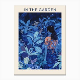 In The Garden Poster Blue 2 Canvas Print