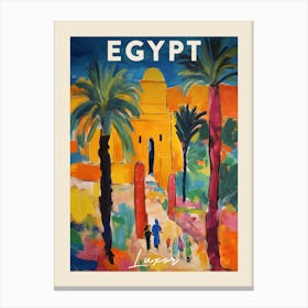 Luxor Egypt 1 Fauvist Painting  Travel Poster Canvas Print
