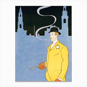 Man In Yellow Suit Illustration, Edward Penfield Canvas Print