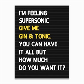 Super Sonic Letterboard Style Canvas Print