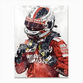 Charles Leclerc F1 Racing Canvas Print