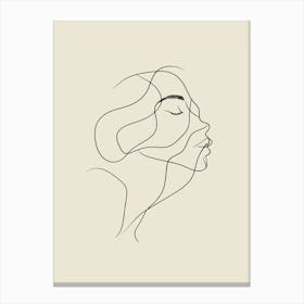 Woman'S Face Canvas Print