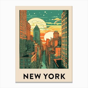 New York 3 Vintage Travel Poster Canvas Print