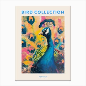 Peacock Painting Pattern Poster Canvas Print
