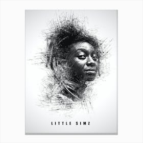 Little Simz Rapper Sketch Canvas Print