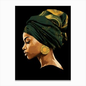 African Woman In Turban 4 Canvas Print