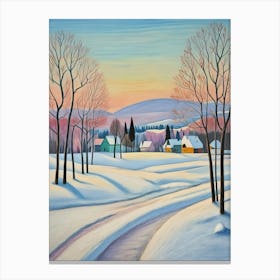 Abstract Winter Landscape Canvas Print