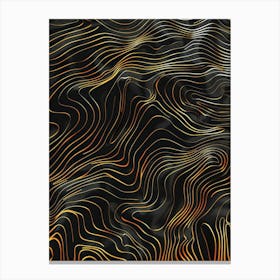 Abstract Wavy Lines 5 Canvas Print