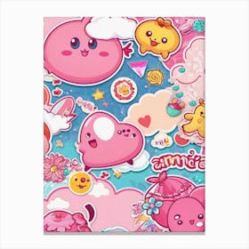 Kawaii Stickers Canvas Print