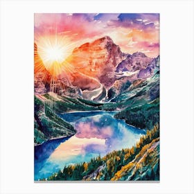 Sunset In The Mountains 33 Canvas Print