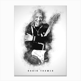 Robin Trower Guitarist Sketch Canvas Print