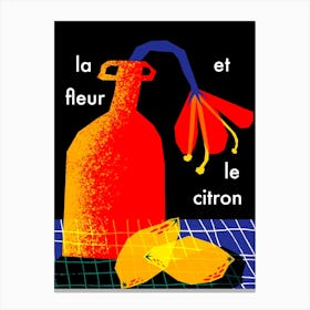 La Fleur Et Le Citron Canvas Print