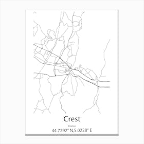 Crest Hill,United States Minimalist Map Canvas Print