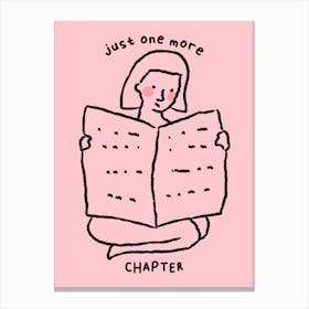 Just One More Chapter - Book Art Canvas Print