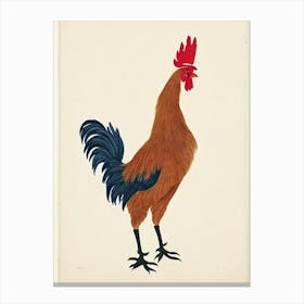 Rooster Illustration Bird Canvas Print