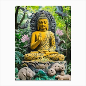 Buddha In The Forest Canvas Print