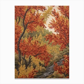 Willow 1 Vintage Autumn Tree Print  Canvas Print