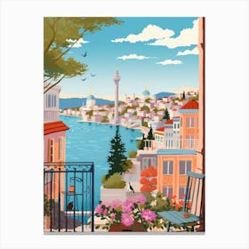 Istanbul Turkey 7 Illustration Canvas Print