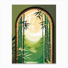 Japanese Bamboo Arch Canvas Print