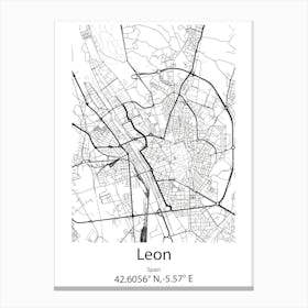 Leon Valley,United States Minimalist Map Leinwandbild