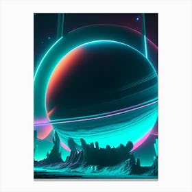 Uranus Neon Nights Space Canvas Print
