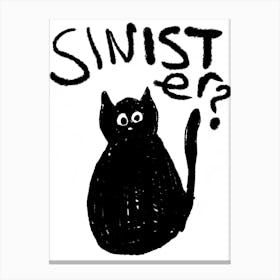 Sininster cat Canvas Print