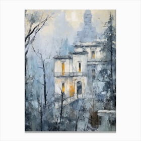 Winter City Park Painting Villa Ada Rome Canvas Print