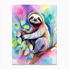 Sloth Painting 1 Canvas Print
