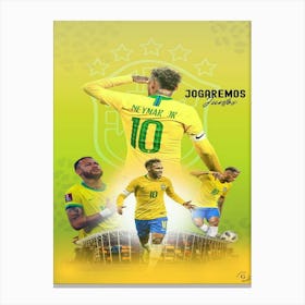 Brazil Football Player Neymar Canvas Print