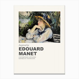 Museum Poster Inspired By Edouard Manet 2 Canvas Print