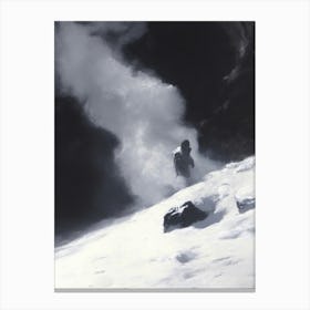 Skier In The Snow 1 Canvas Print