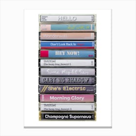 Oasis - Morning Glory- Cassette Print Music Poster Canvas Print