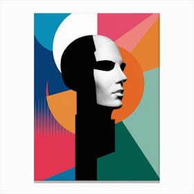 Abstract Portrait Of A Man Canvas Print